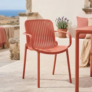 Garden chair Teragi, Pp, with Uv protection, terracotta, 59X57X82 cm