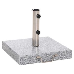Granite base for umbrella 40 kg with handle and wheels HM6564--PIPE with diameter φ48
