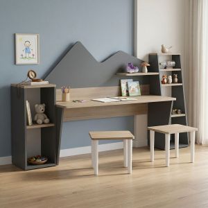 Детско бюро с табуретка Dualto Sonoma-antracit 180X30X93.6СМ