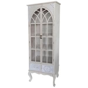 Wooden decorative display case, aged style - 68.5X33.5X173.5CM 1/BOX
