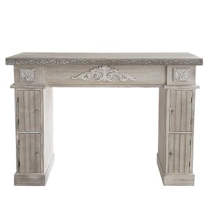 Wooden decorative fireplace cladding (facade), aged style - 120X23.5X101CM 1/BOX