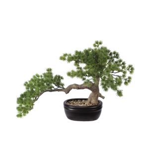 Дърво бонсай в пластмасова саксия зелено - 45X25X27CM 4/BOX