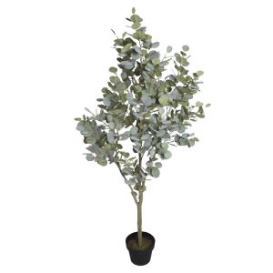 Изкуствено евкалиптово дърво в саксия зелено - H165CM 2/BOX