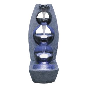 Interior decorative fountain anthracite with light 5 levels - 45X45X102CM 1/BOX (breaker/fountain)