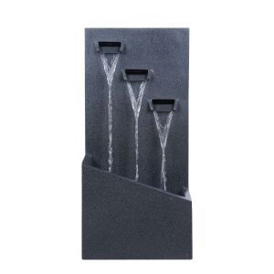 Interior decorative fountain black wall type/waterfall with 3 jets - 38.5X24X79CM 1/BOX