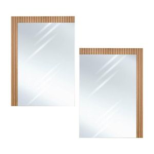 Set of 2 wall mirrors Alicante natural color Canella Strada 47X1.8X68CM