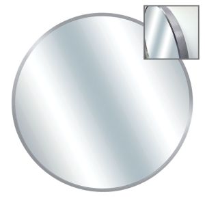 Round wall mirror with silver aluminum frame - Φ80X4CM 1/4KIB