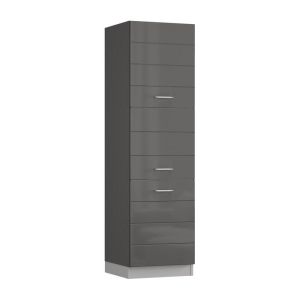 Kitchen cabinet Una BD60 Ur white-gray glossy color 60X58X214CM