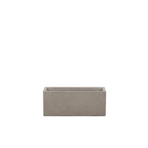 Small fiberclay pot, mocha color - rectangular - 50X20X20CM