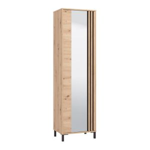 Мебели за антре Laval P1 Og Artisan дъб - черен цвят 55X40X193СМ