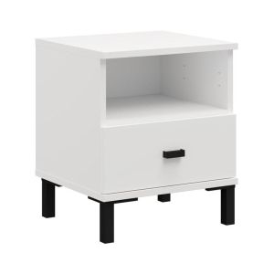 Нощно шкафче Salamis NO1F бял цвят 39X35X45СМ