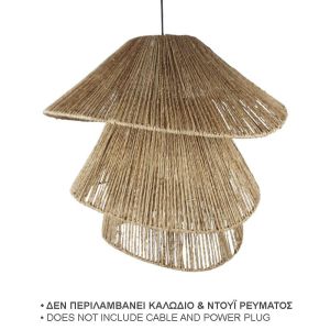 Плетен полилей сламена шапка естествено кафяв елиптичен X3 - Φ15/55X38CM 1/BOX