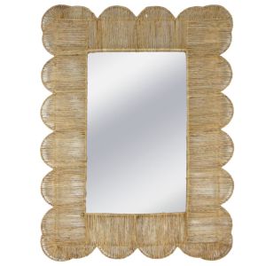 Woven decorative wall mirror (rectangular 27X66CM) flower - 52X73CM 2/BOX
