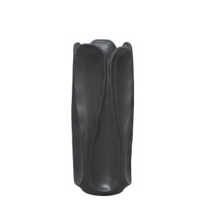 Подова ваза антрацит керамика с гънки - 19X45.5CM 1/6KIB
