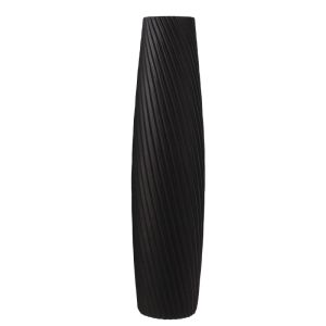 Подова ваза черна керамика с диагонални линии - 19.5X76CM 1/4KIB