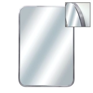 Rectangular wall mirror with silver aluminum frame - 60X80X4CM 1/6KIB