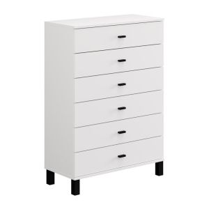 Скрин с чекмедже Almond 77 6F бял цвят 77X35X78СМ