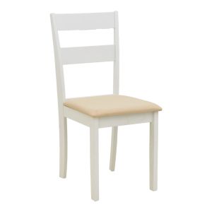 Dallan chair made of rubber wood, white, 40X47.5X89CM