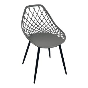 Chair Suan atracite Pp-black metal leg 49X51X86CM