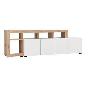 Тв шкаф Argyll Tv 192 4K4V Op бял с цвят Artisan Oak 192X40X61СМ