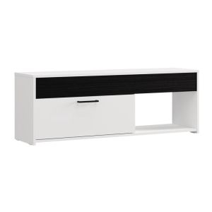 Тв шкаф Grosseto Tv 122 бял-черен дъб 122X33X44СМ