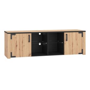 Тв шкаф Lazio 200 Artisan дъб - черен 197X40X58СМ