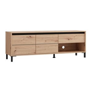 Тв шкаф Marron Tv 150 3K1F2V Artisan-матово черно 151X40X52СМ