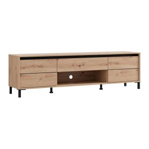 Тв шкаф Marron Tv 183 3K1F2V Artisan-матово черно 183X40X52СМ