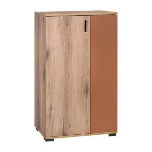 Шкаф за обувки Valenor натурален дъб канела - цвят на периколки 69X34X120СМ
