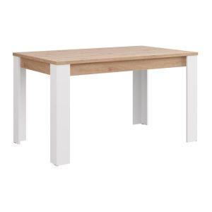 Трапезарна маса Spoleto бял - цвят на занаятчийски дъб 135X80X76СМ