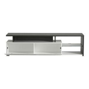Arctic тв шкаф бял-черен-бял лак 170X42X47СМ