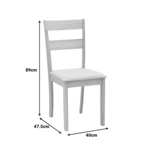 Dallan chair rubber wood in natural color 40X47.5X89CM