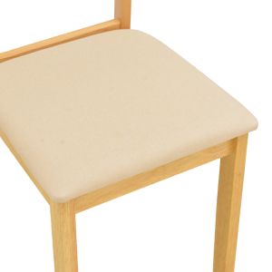 Dallan chair rubber wood in natural color 40X47.5X89CM