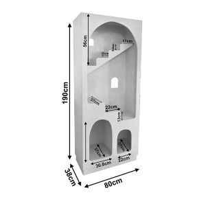 Библиотека Boolten Mdf бяла 80X38X190 см