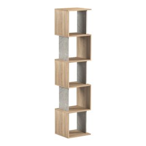 Библиотека Cubik Sonoma със сиво-бежов мраморен вид 35X30X161СМ