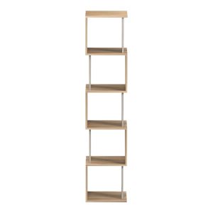 Библиотека Cubik Sonoma със сиво-бежов мраморен вид 35X30X161СМ