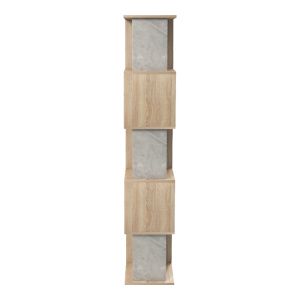 Библиотека Cubik Sonoma със сиво-бежов мраморен вид 35X30X161СМ