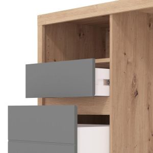 Бюро Hipatia 2F Lp Artisan - графитно сиво, 127X51X77СМ