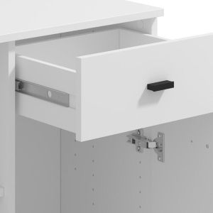 Бял скрин с чекмеджета Corby 77 2K 77X35X72СМ