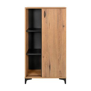 Showcase Alba Artisan oak - black 68X40X134CM