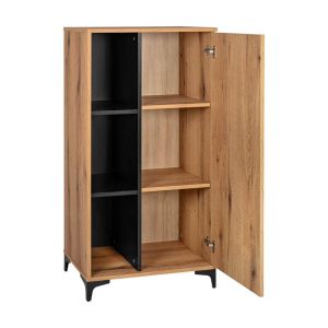 Showcase Alba Artisan oak - black 68X40X134CM