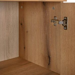 Showcase Alba Artisan oak - black 68X40X134CM