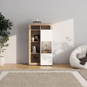 Showcase Argyll 1K 1VS Op 138 white with Artisan Oak color 77X35X138CM