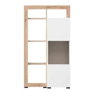 Showcase Argyll 1K 1VS Op 138 white with Artisan Oak color 77X35X138CM