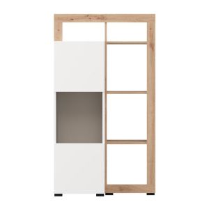 Showcase Argyll 1K 1VS Op 138 white with Artisan Oak color 77X35X138CM
