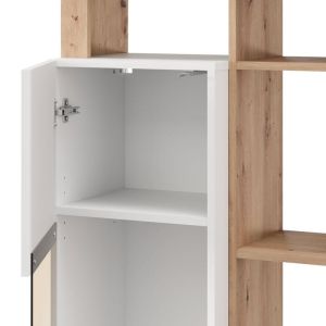 Showcase Argyll 1K 1VS Op 138 white with Artisan Oak color 77X35X138CM
