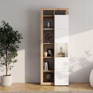Showcase Argyll 1K VS1 Op 215 white with Artisan Oak color 77X35X215CM