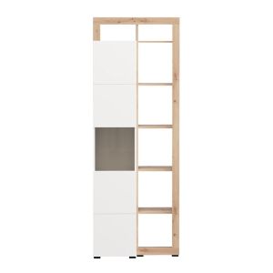 Showcase Argyll 1K VS1 Op 215 white with Artisan Oak color 77X35X215CM