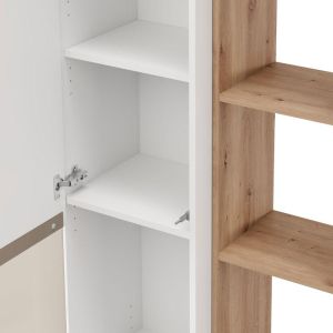 Showcase Argyll 1K VS1 Op 215 white with Artisan Oak color 77X35X215CM