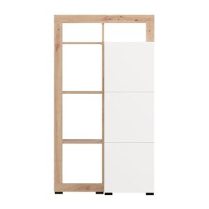 Showcase Argyll 1K1V Op 138 white with Artisan Oak color 77X35X138CM
